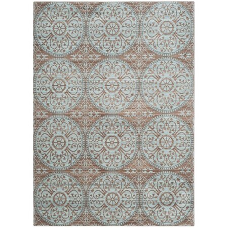 Safavieh Valencia Power Loomed Rectangle Rug- Brown - Alpine- 2 ft. 3 in. x 8 ft. VAL214H-28